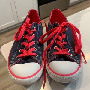 Converse All-Star Pink / Denim Blue Shoes Sz 8